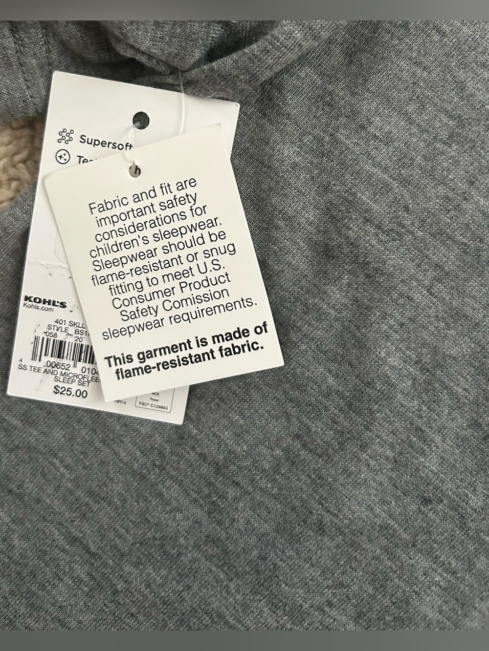 SONOMA Boys Gray Short Sleeve Tee Size Large (10/12) NWT - Picture 5 of 5